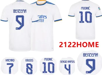 2122 Real MadridES Fotbal Jersey 2122 Noi Acasă Om de Calitate Superioară MARCELO BENZEMA MODRIC PERICOL VALVERDE Camisa De Timp Maillot