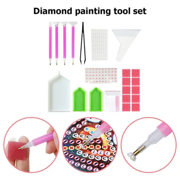 Diamant Instrumente de Pictură Set Stras Imagine Pensete Diamant Pen Tavă de Plastic Lipici Instrumente Sac de Etichete Autocolante Kit DIY Accesorii