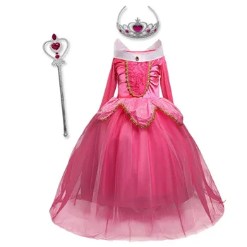 Fete Rochie Costum Printesa 4-10 Ani Copii Fantezie joc de Rol Îmbrăcăminte Petrecere de Fete Dress Up