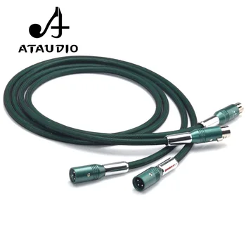 ATAUDIO Cablu Audio Placate cu Argint Hifi XLR Cablu Hi-end 2 XLR de sex Masculin la Feminin