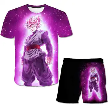 Băieții de Îmbrăcăminte Seturi 2021 Moda Vara Super Dragon Ball Goku, Vegeta T-shirt + Scurt Copii Baieti Costum Stil Casual Copii Seturi