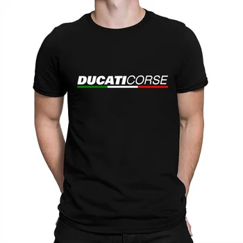 Ducati Corse Vara cu Maneci Scurte Thentaii tricou Bumbac Sport pentru Bărbați T-hentaii tricouri Gât Tee tricou hentaii