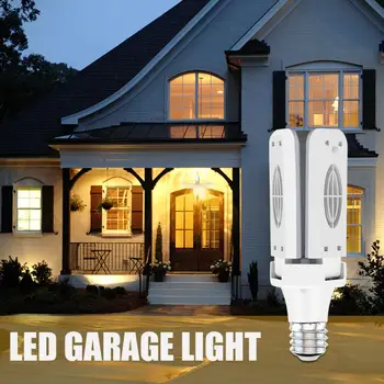 Lampă cu Led-uri E26 Bec Led 30/40W Lampada Bec Led 85-265V Pliabil Fan Blade Lumini de iluminat pentru Living garaj lumina