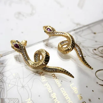 Cercei Picătură De Frumusețe Formă Curbată Șarpe De Aur,Bun Bijuterii Fine Pentru Femei,2021 Vara Brand Nou Boemia Cadou Argint 925