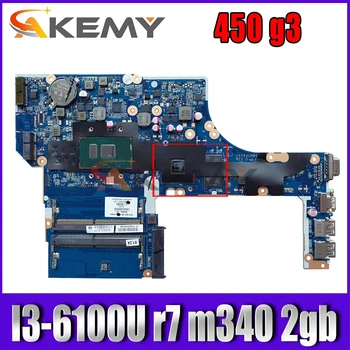 I3-6100U r7 m340 2gb model: x63c pentru hp probook 450 g3 laptop placa de baza dax63cmb6c0 placa de baza testat