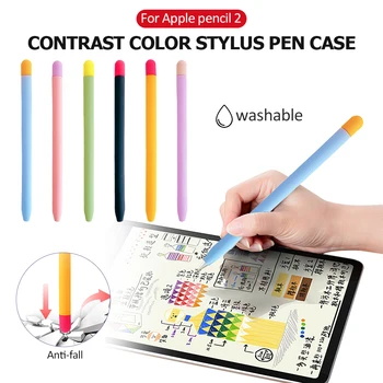 Silicon moale Pen Teaca+capac Protector Cazul Colorate Creion Pentru IPad 2 Caz Non-alunecare de Protecție în Caz de Piele-Friendly Simt