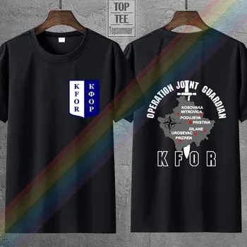 Nou Stil De Vara Din Bumbac Imprimat Operațiunea Joint Guardian Kfor Din Kosovo, Nato Einsatz Balcanice Us Army T Shirt #2525 Tricou