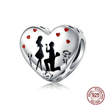 Trendy Argint 925 Farmec pentru Totdeauna de Familie Inima Dragoste de Mama Margele se Potrivesc Pandora Farmece DIY Brățară Pentru Femei Bijuterii de Ziua Mamei Cadouri