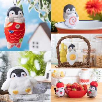 Drăguț Pinguin de Pluș Jucarii Animale Cheie Lanț Inel de Păpuși Moi Umplute Pandantiv Jucării de Desene animate Drăguț de Pluș, Păpuși, Festivalul de Cadou pentru Fete
