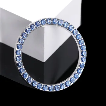 2 Bucati Unul-faceți clic pe Butonul Start Decor Inel Mână-set Cristal de Diamant Inel de Aprindere Autocolant Auto Interioare Accesorii Auto