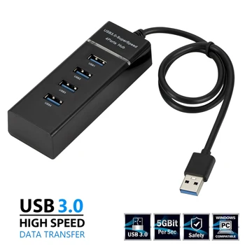 4 porturi USB 3.0 HUB Splitter Viteză Mare HUB de Mare Viteză Multi Expansiune Pentru Desktop PC, Laptop Adaptor USB 3.0 HUB