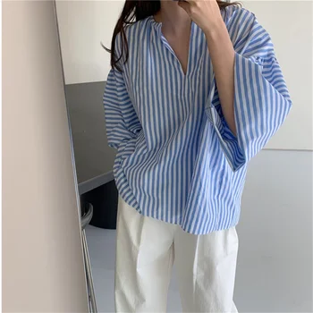 HziriP 2021 Supradimensionat Felinar Mâneci Blând Solid Streetwear Bluze Femei OL Tricouri Largi se Potrivesc Elegant Casual Toamna Topuri