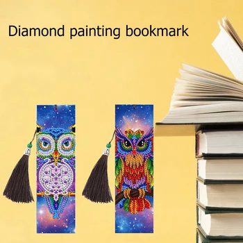 2 buc Păsări DIY Speciale în Formă de Diamant Pictura din Piele Broderie Cusatura Cruce Stras Bookmark