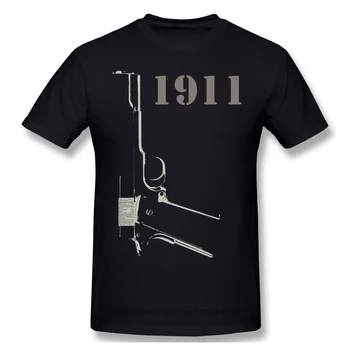 Modelul 1911 T-Shirt Pentru Bărbați Cadouri De Ziua De Nastere Amuzant Teuri O Gatului Bumbac Câmpul De Luptă Militare De Fotografiere Joc Din Seria De Haine Umorului