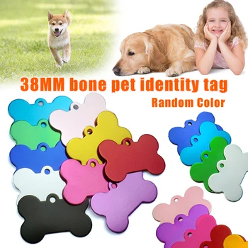 Pet ID-ul Tag-uri 38MM DIY din Aliaj de Aluminiu Pisică Câine de Identitate Insigna Placa Nume de Câine Livrările de Produse