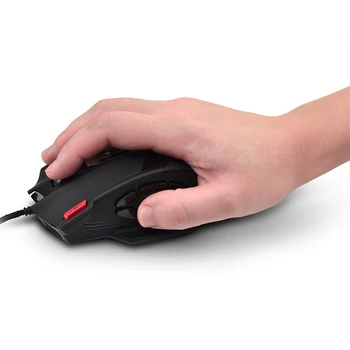 ZILOTUL C-12 12 Butoane Programabile lumina de Fundal Colorate Mouse-4 Trepte 4000DPI Reglabil Optic Gaming USB Cablu Computer mouse-ul