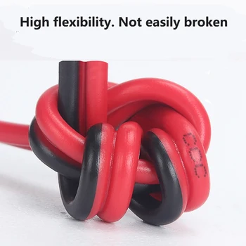 DALCAN 2Pin Roșu Și Negru Cablu 16AWG 1.5mm2 Cupru fără Oxigen conductor Electric Flexibil, Cablu de Alimentare pentru Vorbitor,Audio,Lumini cu Led-uri
