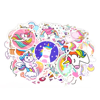 100buc Autocolante pentru Unicorn Desene animate Animal rezistent la apa Drăguț Graffiti Autocolant Pentru DIY Depozitare Notebook Laptop Chitara Decalcomanii