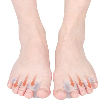 2 buc Mare de la Picior Două Găuri Degetul mare Valgus Tep Separator Silicon Gel Degetelor Piciorului Protector Corector Pedichiura Picior de Îngrijire Instrument