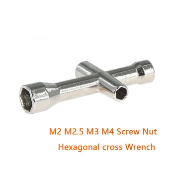 Mini M2 M2.5 M3 M4 Șurub Piuliță Hexagonală Cruce Cheie Maneca Instrument de Întreținere 4 Dimensiune Cruce Maneca Cheie pentru Ender 3 MK8 Duza