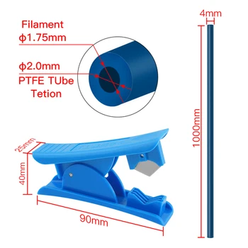 Capricorn Original Bowden PTFE Tuburi Albastru 1m pentru 1,75 mm Filament Sovol Premium Nou PTFE Tub Imprimantă 3D Piese