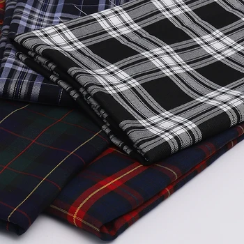 145cmx50cm poliester bumbac diagonal verifica pânză fire vopsite Scoțiană în carouri tesatura pentru haine de saci de îmbrăcăminte JK fusta Plisata uniformă
