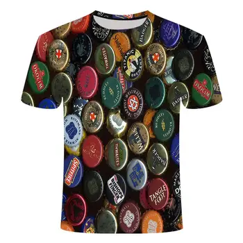 2021 Vara Barbati 3D Bea Print T-shirt de Moda pentru Bărbați tricou Nou Distractiv coca-Cola T-shirt