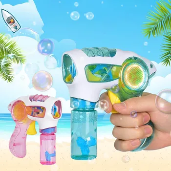 Jucărie pentru copii Bubble Machine Manual Apăsați Bubble Cu Lumina Cadou de Ziua Săpun Bule Lovitură de Sport în aer liber Jucării Toddler
