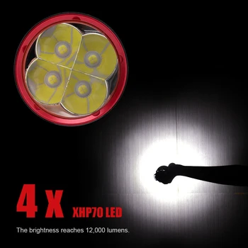 4*XPH70.2 LED-uri de Scufundări Lanterna 15000LM 200m sub apă Scufundări Lanterna Submersibile Lampa de Sub Sporturi de Apa