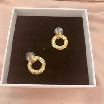 Stele gravate bold cerc picătură cercei pentru femeile aur cercei statement vintage de lux brand de bijuterii 2021