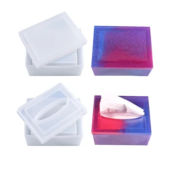 Creative DIY Țesutului Caseta de bijuterii cutie de cadou Mucegai Silicon Pentru Ambarcațiunile de Acasă Manual Cutie de Depozitare a Face cristal Rășină Epoxidică Matrite