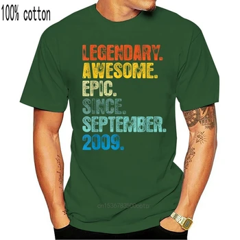 Retro Legendar Din septembrie 2009 Tricou De 10 Ani Tricou Tricouri pentru Bărbați Îmbrăcăminte de Mari Dimensiuni:S-XXxl