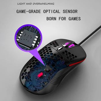 2021 Gol Design-ul cu Fir Ușor Optic Gaming Mouce 4800 DPI Reglabil 6 Taste Mouse-ul de Calculator Accesorii