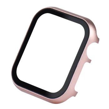 Temperat film Acoperi caz Pentru Apple Watch Seria 4 3 2 1 bandă caz 42mm 38m 40mm 44mm Subțire de Aluminiu cazul Protector pentru iWatch 4