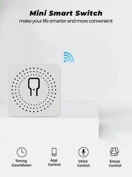 10A 16A MINI Wifi Smart Switch Timer Switch-uri Wireless de Automatizare Acasă Inteligent Compatibil Cu Tuya Alexa Google electrocasnice