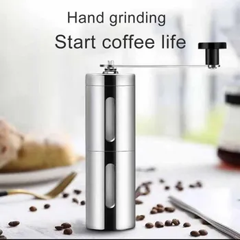 Rasnita de cafea Portabil de Mână de înaltă calitate de manual de polizor grind machine moara cu dublu rulment de poziționare de boabe de cafea rasnita