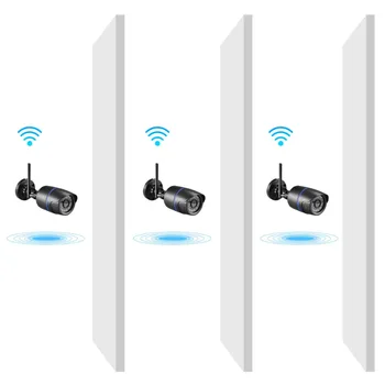 Wifi Camera IP 1080P CCTV Glonț în aer liber Camera Wireless cu Fir P2P Alarma 24IR Cu Slot pentru Card SD Max 128G