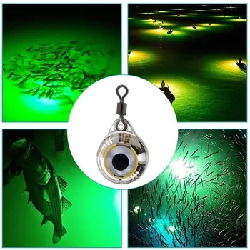 1buc pește lumină mini momeala lumina LED adânc picătură de apă subacvatic în formă de ochi calmar momeala luminos momeala