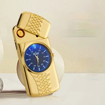 Ceasuri colorate Sârmă de Încălzire Bricheta Bricheta Personalitate Creatoare de Încărcare USB Bricheta Ceas Simplu si Elegant Cadou