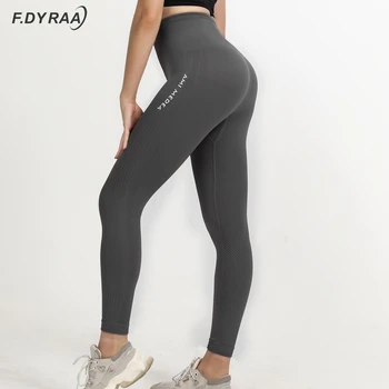 F. DYRAA Nou Design de Talie Mare pentru Femei Yoga Jambiere Moale Și Elastic Fund de Ridicare Pantaloni Sport de Funcționare Purta în Afara de Sport