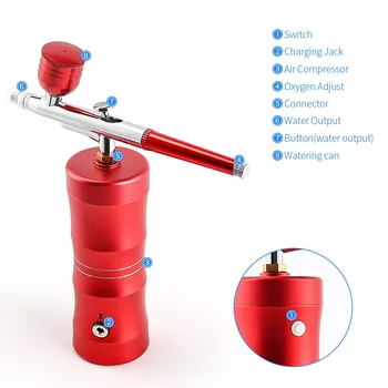Mini Compresor de Aer cu spray de Hidratare Kit Aerograf portabil de apă de înaltă presiune oxigen Nano Ceață Pulverizator Instrumente de Îngrijire a Pielii