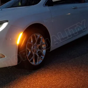 2X Erori Laterale LED-uri Lumini de poziție Față de Chihlimbar Pentru Chrysler 200 2016 2017 CONDUS de poziție Laterale de Semnalizare Lampă Afumată Obiectiv