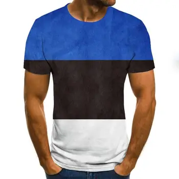 Imprimare 3d Bărbați 'S T -Shirt de Vară Pavilion spaniol Tricou Bărbați 'S Cămașă Suedia Scrisoare Bărbați 'S T -Shirt Respirabil Street Casual Uzura