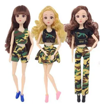 Jucarii copii 10 Elemente/lot Papusa Accesorii Jucării Pentru Copii Îngrijire Uniforma Medic Militar în Armata Haine Pentru Barbie Ken Joc