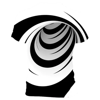 2021 Vara Barbati Barbati Maneca Scurta, Imprimare 3D Design Concept Abstract Casual de Imprimare de Moda Bărbați Rotund Guler T-Shirt
