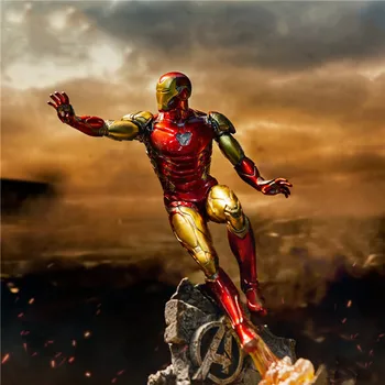 Marvel Avengers Ironman MK85 cu 2 Cap de Statuie 1/10 Figurine Jucarii