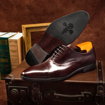 HANMCE cel Mai bun Barbati Pantofi Rochie de Petrecere / Birou & Carieră / Nunta de Dantela-Up Oxford Formale Pantofi 33-01