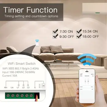 3/2 Mod DIY WiFi Inteligent Comutator de Lumină Releu Module Smart Home Smart Life/Tuya APP Control de la Distanță de Lucru Cu Alexa Ecou de Start Google