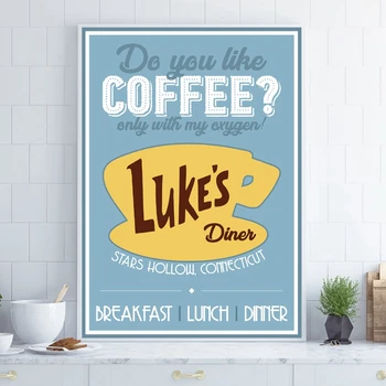 Gilmore Girls Film Clasic Printuri Decor Acasă Luke ' s Diner Arta de Perete Tablou Panza Pictura acasă Decor de Perete