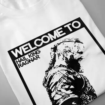 REGELE Ragnar Lothbrok Vikingii bine ati venit La Valhalla Teuri Anime Barbati Casual de Design de Top din Bumbac pentru Barbati Tee Shirt Pentru bărbați